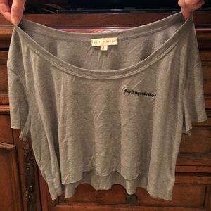 Grey cropped PacSun shirt, S. Used in great cond